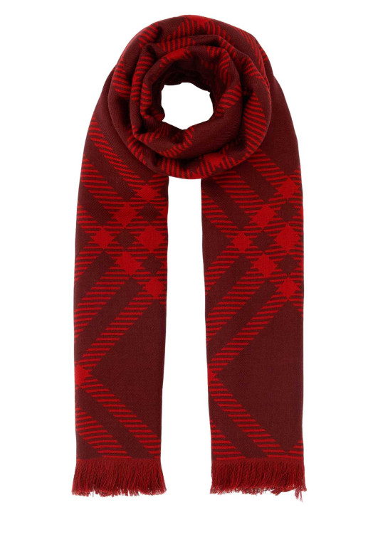 Embroidered wool blend scarf BURBERRY (8112461)
