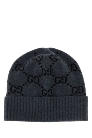 Embroidered cashmere beanie hat GUCCI (8113924GABX)