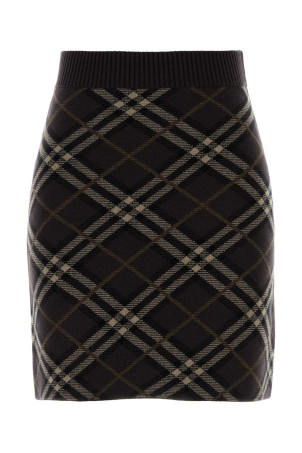 Embroidered stretch wool blend mini skirt BURBERRY (8114203)