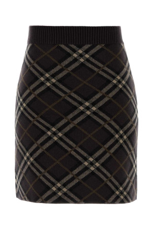 Embroidered stretch wool blend mini skirt BURBERRY (8114203)