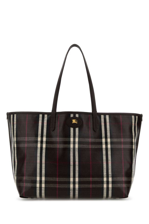 Embroidered canvas medium Highlands shopping bag BURBERRY (8114648)
