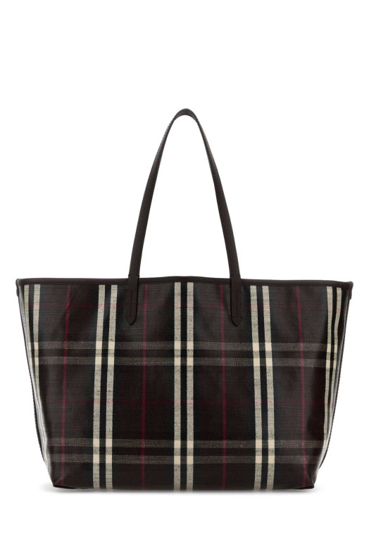Embroidered canvas medium Highlands shopping bag BURBERRY (8114648)