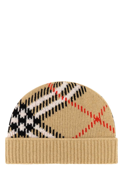 Embroidered cashmere blend beanie hat BURBERRY (8114768)