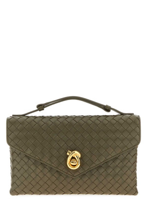 Army green leather Knot Lock handbag BOTTEGA VENETA (817191V08Z0)