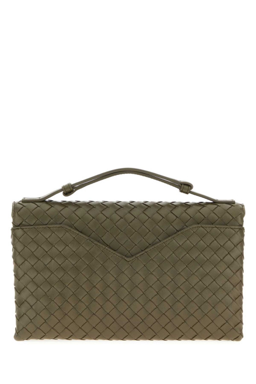 Army green leather Knot Lock handbag BOTTEGA VENETA (817191V08Z0)