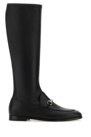 Black leather Jordaan boots Black GUCCI (827860AADP3)