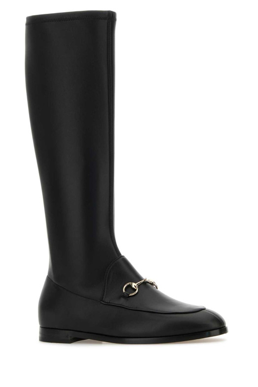 Black leather Jordaan boots Black GUCCI (827860AADP3)