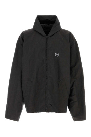 Slate linen blend jacket Black BALENCIAGA (831341TST05)