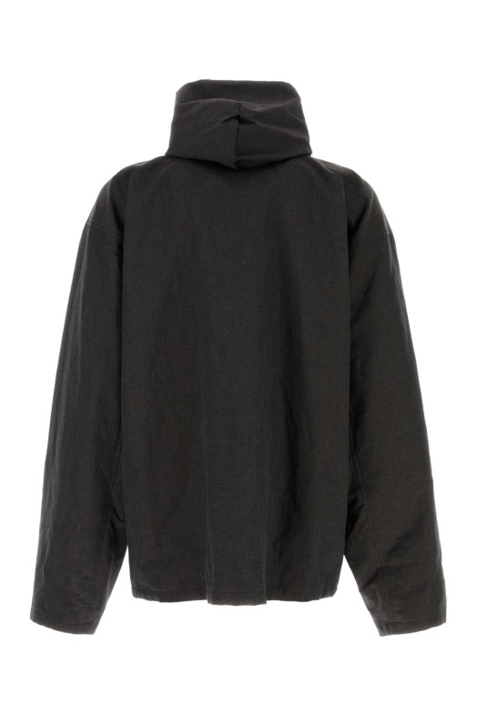 Slate linen blend jacket Black BALENCIAGA (831341TST05)