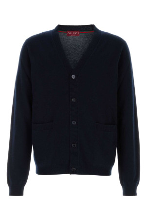 Midnight blue cashmere cardigan GUCCI (833475XKEYG)