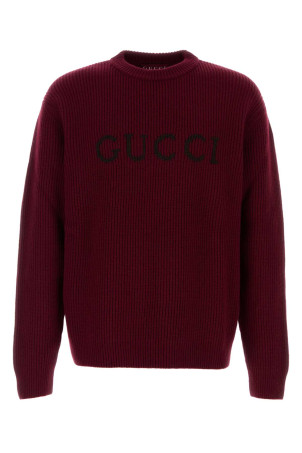Burgundy wool blend sweater GUCCI (833499XKEYJ)