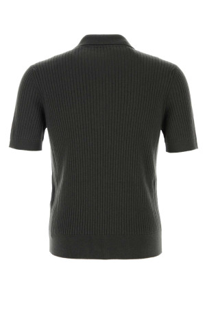 Темно-серая рубашка-поло из смешанной шерсти GUCCI (833503XKEYU)