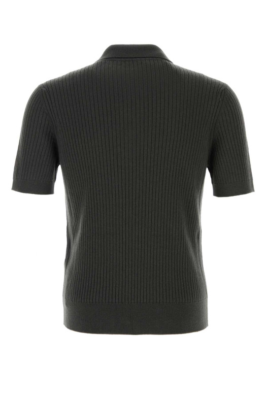 Темно-серая рубашка-поло из смешанной шерсти GUCCI (833503XKEYU)