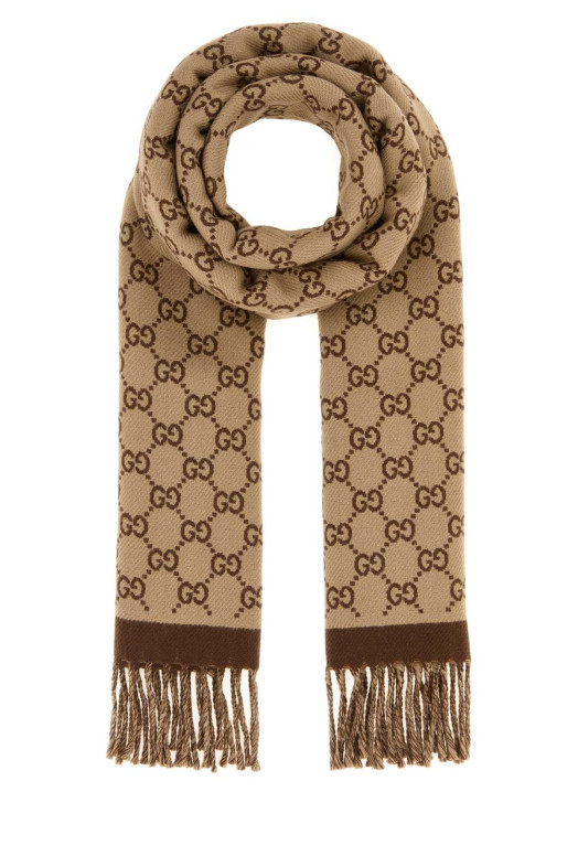 Шарф из шерсти с вышивкой GUCCI (8355343G200)
