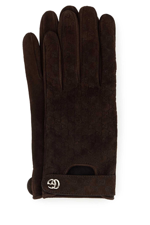 Brown suede gloves GUCCI (8355803SAJM)