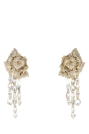 Embellished metal Garofano earrings ALEXANDER MCQUEEN (846511J161C)