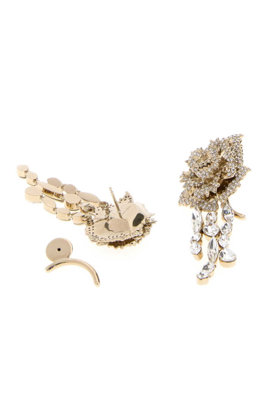Embellished metal Garofano earrings ALEXANDER MCQUEEN (846511J161C)