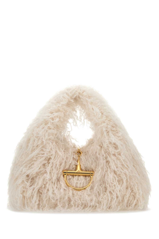 White eco fur Gucci Softbit shoulder bag GUCCI (846694FAE76)