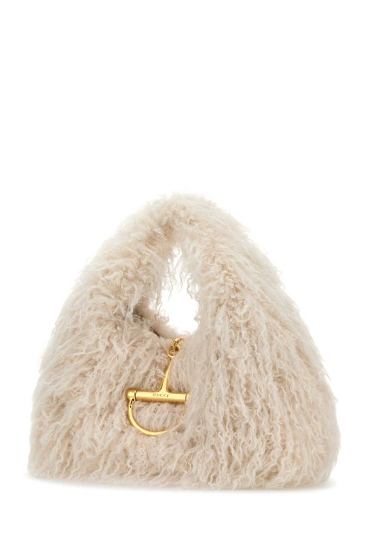 White eco fur Gucci Softbit shoulder bag GUCCI (846694FAE76)