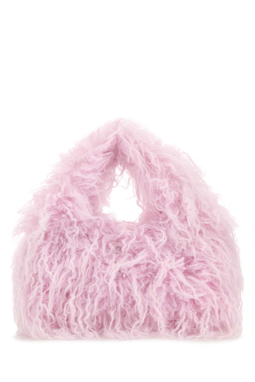 Розовая эко-меховая сумка GUCCI (846695FAE74)