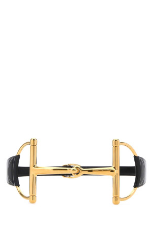 Black leather belt Black GUCCI (8471060YA0G)