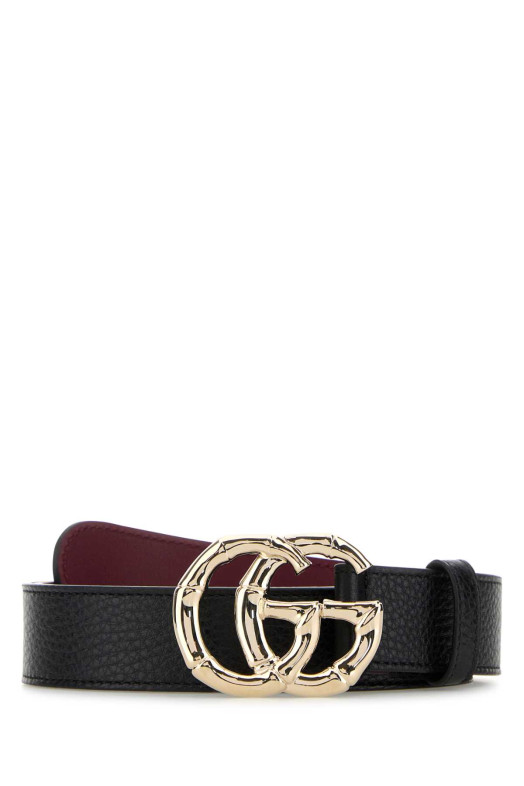 Black leather belt Black GUCCI (847228AAEAO)