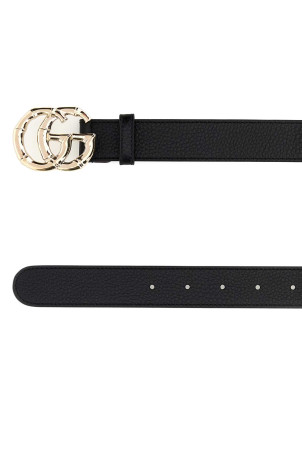Black leather belt Black GUCCI (847228AAEAO)