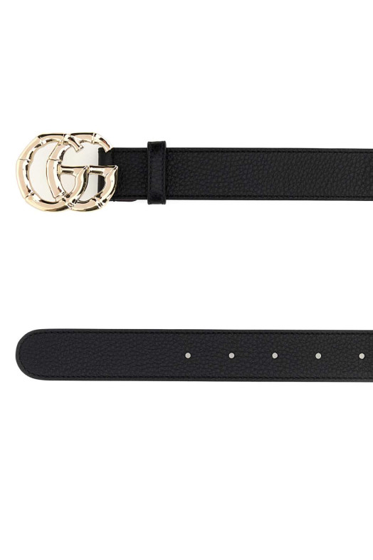 Black leather belt Black GUCCI (847228AAEAO)