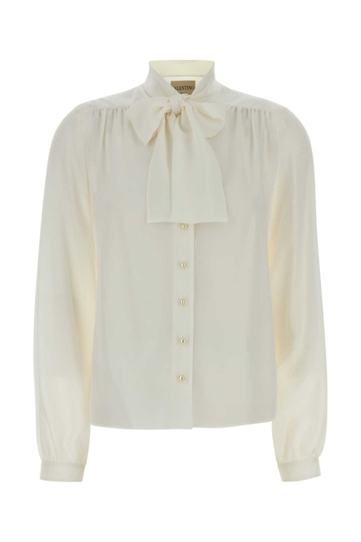 Ivory crepe shirt VALENTINO GARAVANI (8B3AB8A721B)