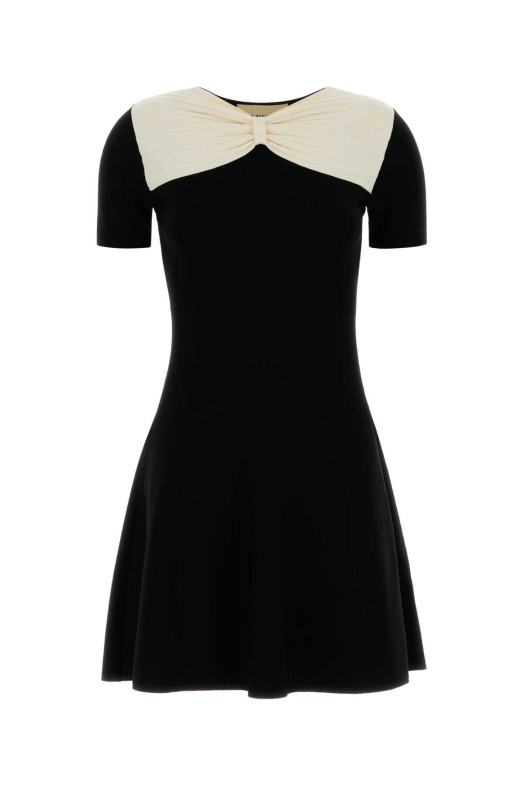 Black viscose blend mini dress VALENTINO GARAVANI (8B3KD14TA2P)