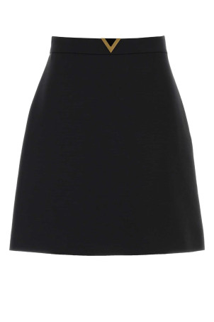 Black crepe couture mini skirt Black VALENTINO GARAVANI (8B3RAEH21CF)