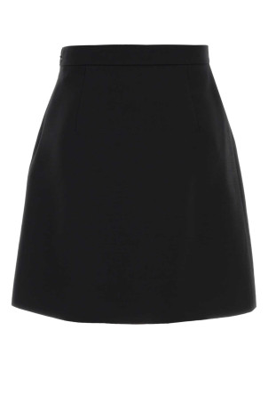 Black crepe couture mini skirt Black VALENTINO GARAVANI (8B3RAEH21CF)