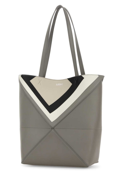 Grey leather Puzzle Fold shopping bag LOEWE (A779G50X96)