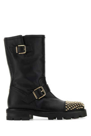 Black leather Biker II boots Black JIMMY CHOO (BIKERIIAVT)