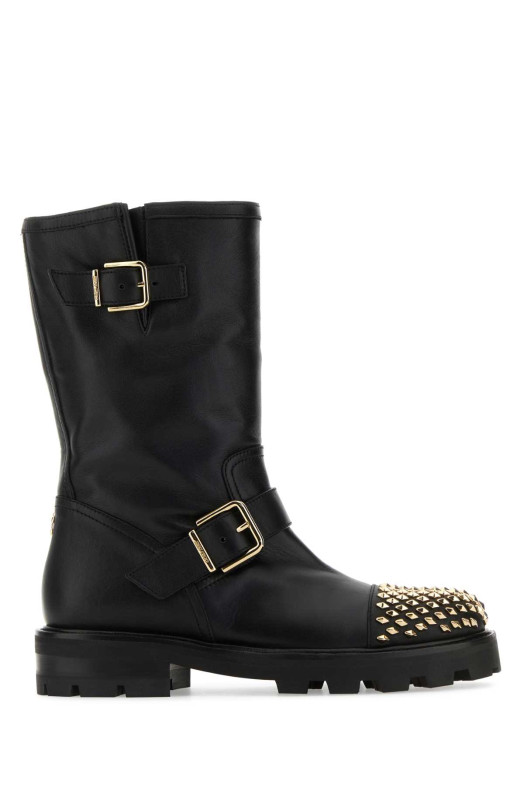 Black leather Biker II boots Black JIMMY CHOO (BIKERIIAVT)