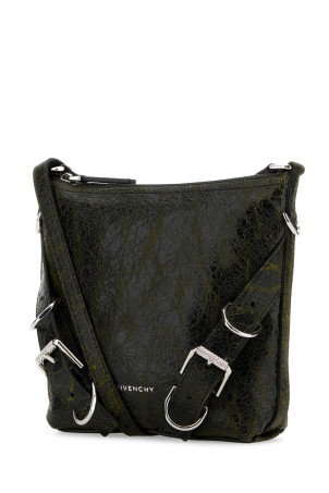 Two-tone leather Voyou crossbody bag Blue GIVENCHY (BKU04MK1TY)