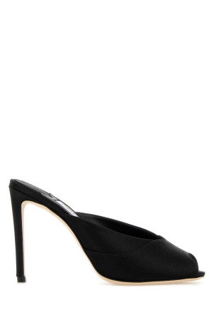 Black satin Brigitte mules Black JIMMY CHOO (BRIGITTEMULE100SAT)