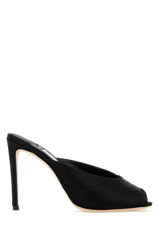 Black satin Brigitte mules Black JIMMY CHOO (BRIGITTEMULE100SAT)