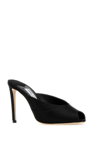 Black satin Brigitte mules Black JIMMY CHOO (BRIGITTEMULE100SAT)