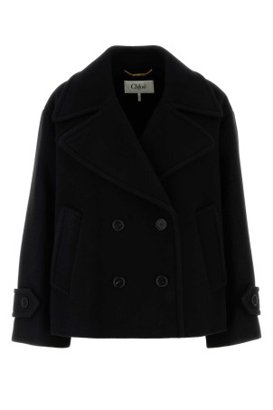 Black wool blend coat CHLOE (CH25AMA96952)