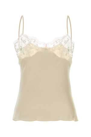 Cream silk tank top CHLOE (CH25WHT20008)