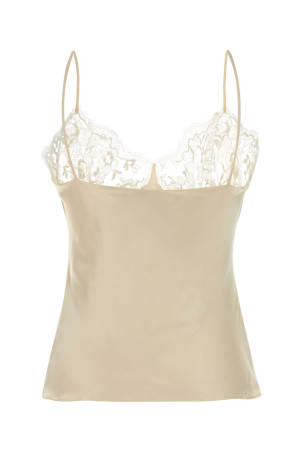 Cream silk tank top CHLOE (CH25WHT20008)