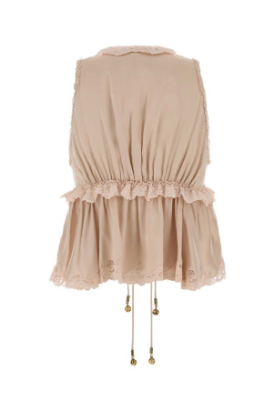 Pastel pink satin top CHLOE (CH25WHT24008)