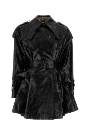Black linen trench coat CHLOE (CH25WMA52191)