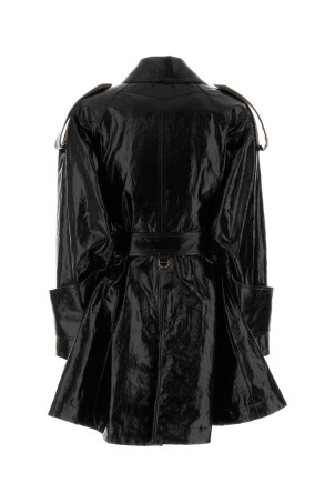 Black linen trench coat CHLOE (CH25WMA52191)