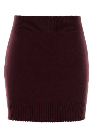 Burgundy wool blend mini skirt CHLOE (CH25WMJ03580)