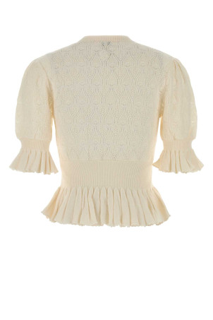Ivory wool and viscose sweater Beige CHLOE (CH25WMP45596)