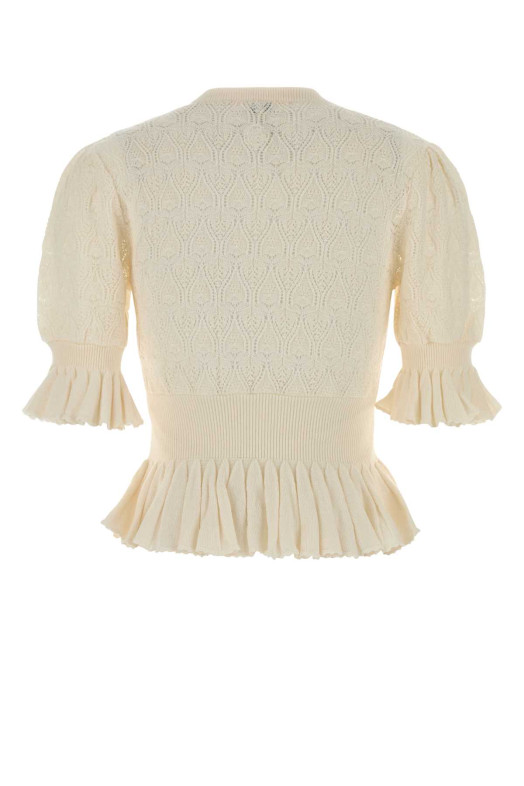Ivory wool and viscose sweater Beige CHLOE (CH25WMP45596)