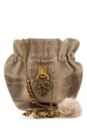 Dove grey leather Chain bucket bag CHLOE (CH25WS712Q78)