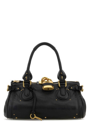 Black leather Paddington shoulder bag CHLOE (CH25WS802P75)